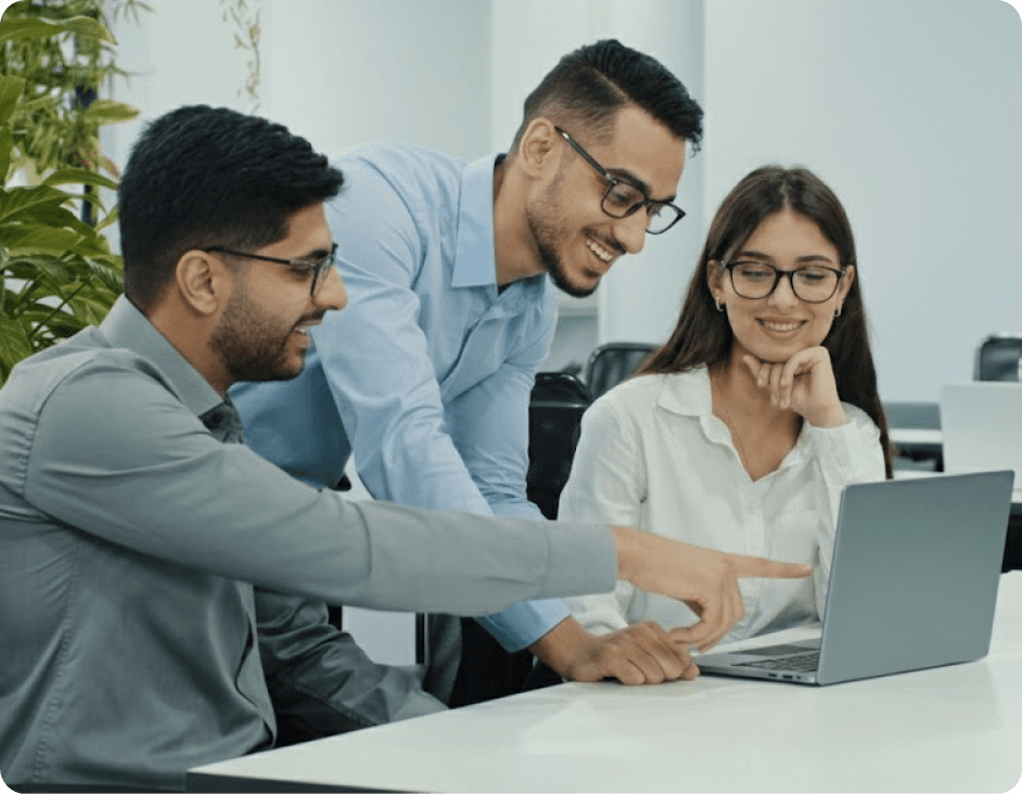 VisionSure team collaborating with partners